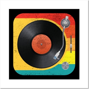 Retro Vinyl Vintage Record Player LP Turntable Posters and Art